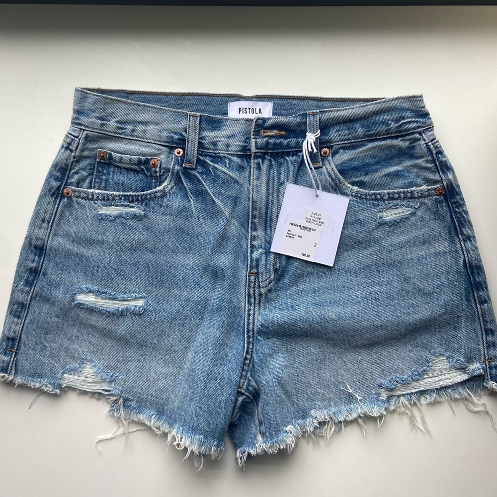 Pistola Nova Relaxed high rise denim shorts in size 27 - NWT